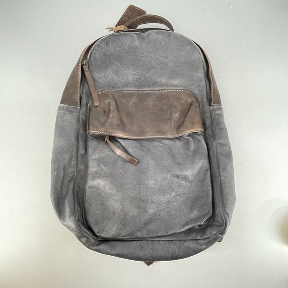 REHARD, Italy Leather Backpack, Black And Brown - Picture 1 of 9